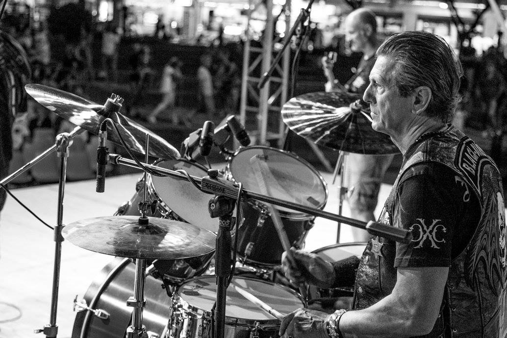 Walter Batteria Black Bikers Rock Band Lignano