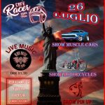 Locandina dell'evento dei Black Bikers del 26 luglio 2025 al Bar Cafè Racer.